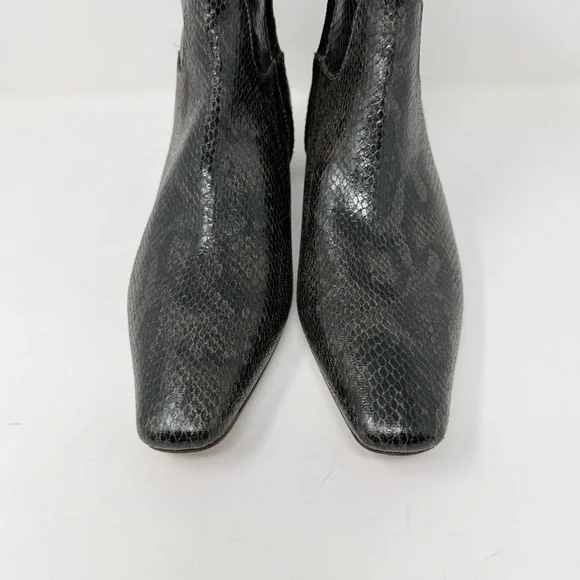 New Free People Easy Does It Ankle Boot Snake Print Vegan Leather Sz 8 - Picture 9 of 14